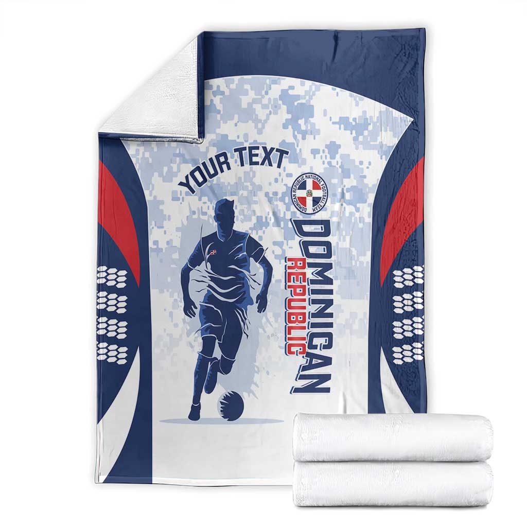 Custom Dominican Republic Football Blanket Vamos Los Quisqueyanos - Wonder Print Shop