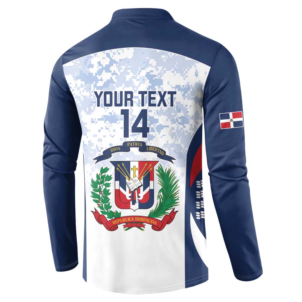 Custom Dominican Republic Football Button Sweatshirt Vamos Los Quisqueyanos - Wonder Print Shop