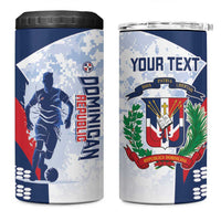 Custom Dominican Republic Football 4 in 1 Can Cooler Tumbler Vamos Los Quisqueyanos - Wonder Print Shop