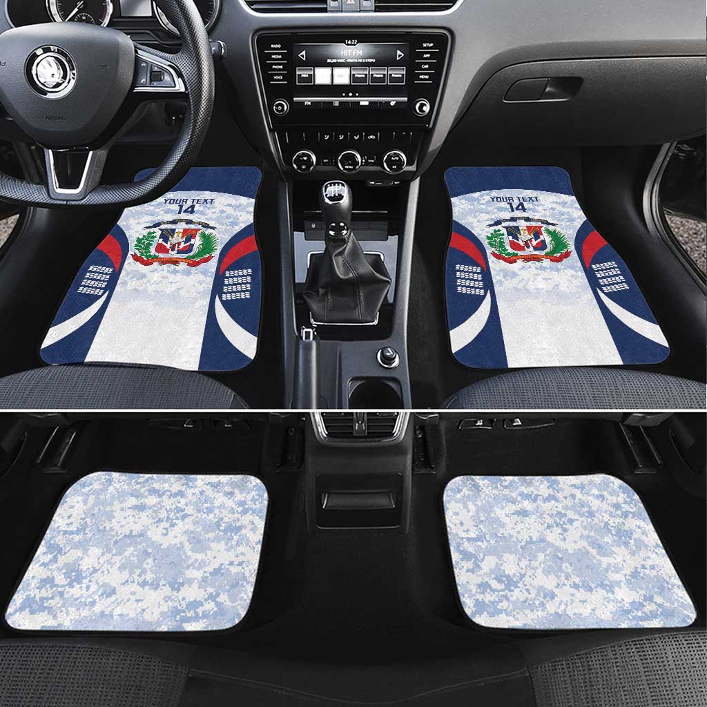 Custom Dominican Republic Football Car Mats Vamos Los Quisqueyanos - Wonder Print Shop