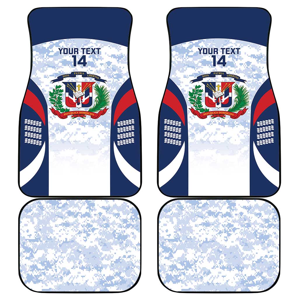 Custom Dominican Republic Football Car Mats Vamos Los Quisqueyanos - Wonder Print Shop