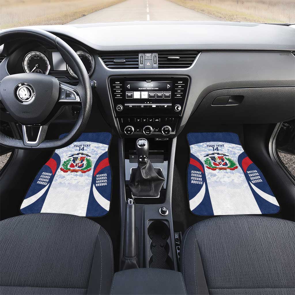 Custom Dominican Republic Football Car Mats Vamos Los Quisqueyanos - Wonder Print Shop