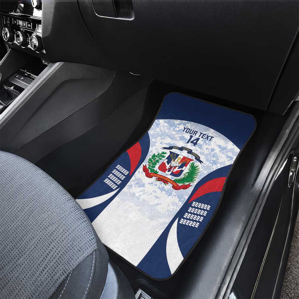 Custom Dominican Republic Football Car Mats Vamos Los Quisqueyanos - Wonder Print Shop