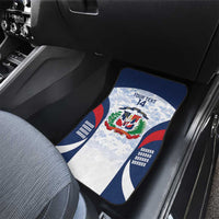 Custom Dominican Republic Football Car Mats Vamos Los Quisqueyanos - Wonder Print Shop