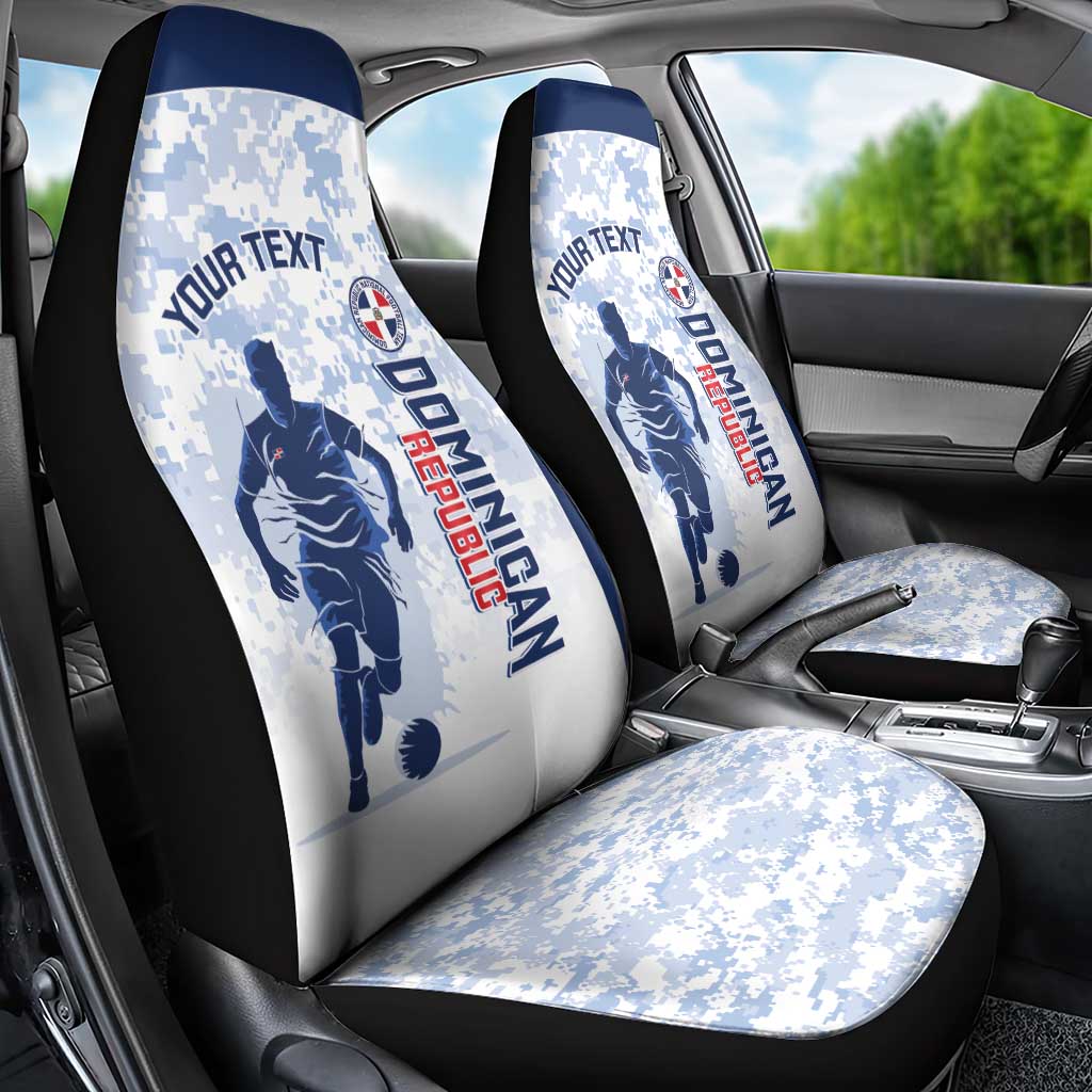 Custom Dominican Republic Football Car Seat Cover Vamos Los Quisqueyanos - Wonder Print Shop