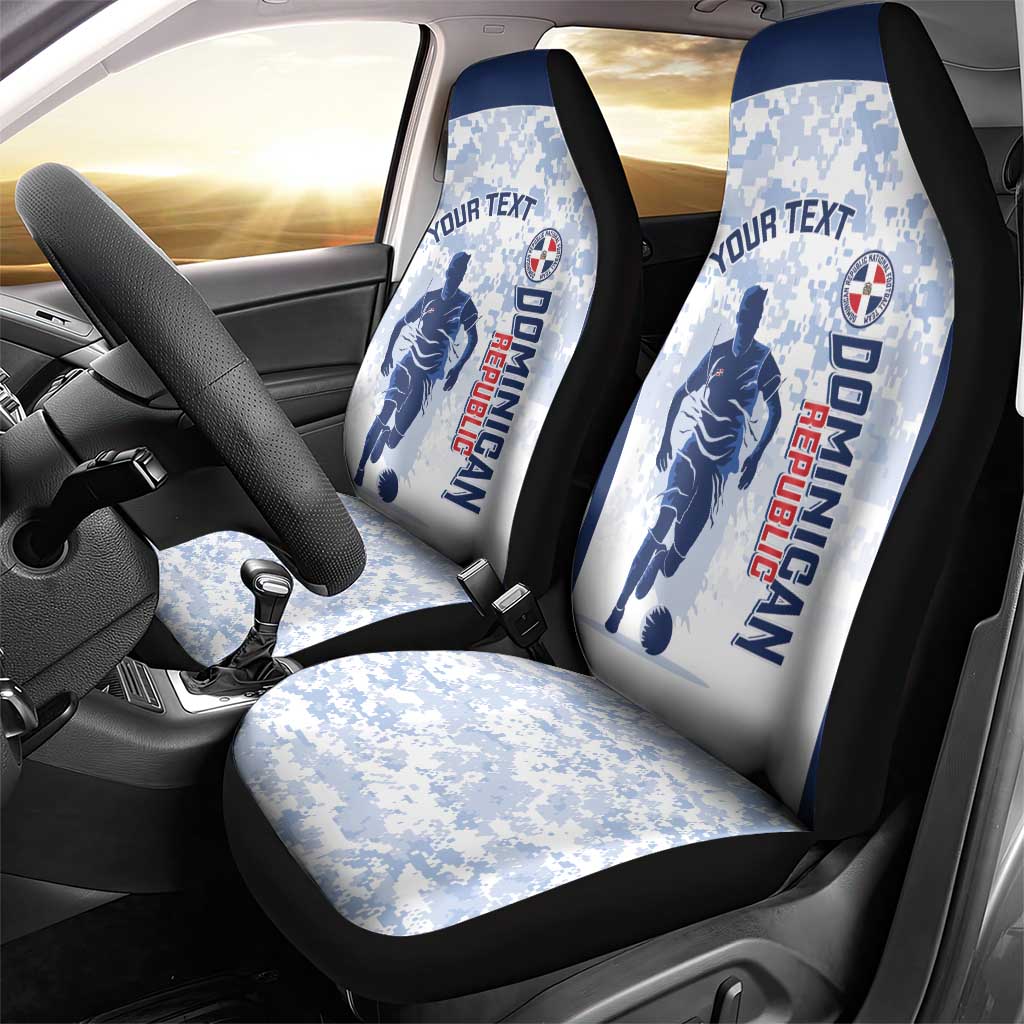 Custom Dominican Republic Football Car Seat Cover Vamos Los Quisqueyanos - Wonder Print Shop