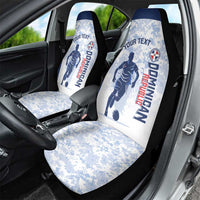 Custom Dominican Republic Football Car Seat Cover Vamos Los Quisqueyanos - Wonder Print Shop