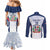 Custom Dominican Republic Football Couples Matching Mermaid Dress and Long Sleeve Button Shirt Vamos Los Quisqueyanos - Wonder Print Shop