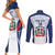 Custom Dominican Republic Football Couples Matching Short Sleeve Bodycon Dress and Long Sleeve Button Shirt Vamos Los Quisqueyanos - Wonder Print Shop
