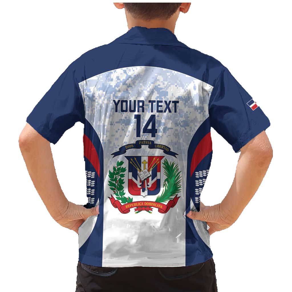 Custom Dominican Republic Football Family Matching Mermaid Dress and Hawaiian Shirt Vamos Los Quisqueyanos - Wonder Print Shop