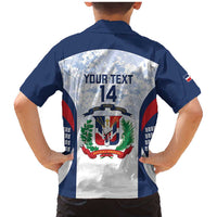 Custom Dominican Republic Football Family Matching Mermaid Dress and Hawaiian Shirt Vamos Los Quisqueyanos - Wonder Print Shop