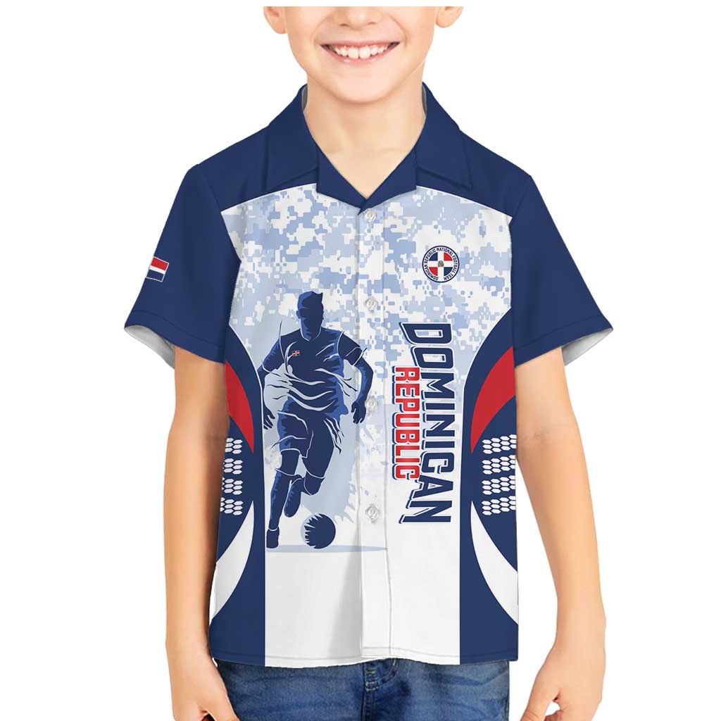 Custom Dominican Republic Football Family Matching Mermaid Dress and Hawaiian Shirt Vamos Los Quisqueyanos - Wonder Print Shop