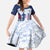 Custom Dominican Republic Football Family Matching Off The Shoulder Long Sleeve Dress and Hawaiian Shirt Vamos Los Quisqueyanos - Wonder Print Shop