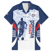 Custom Dominican Republic Football Family Matching Off The Shoulder Long Sleeve Dress and Hawaiian Shirt Vamos Los Quisqueyanos - Wonder Print Shop