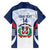 Custom Dominican Republic Football Family Matching Off The Shoulder Long Sleeve Dress and Hawaiian Shirt Vamos Los Quisqueyanos - Wonder Print Shop