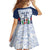 Custom Dominican Republic Football Family Matching Off Shoulder Maxi Dress and Hawaiian Shirt Vamos Los Quisqueyanos - Wonder Print Shop