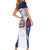 Custom Dominican Republic Football Family Matching Short Sleeve Bodycon Dress and Hawaiian Shirt Vamos Los Quisqueyanos - Wonder Print Shop