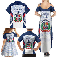Custom Dominican Republic Football Family Matching Summer Maxi Dress and Hawaiian Shirt Vamos Los Quisqueyanos - Wonder Print Shop