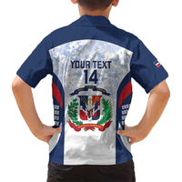 Custom Dominican Republic Football Family Matching Tank Maxi Dress and Hawaiian Shirt Vamos Los Quisqueyanos - Wonder Print Shop