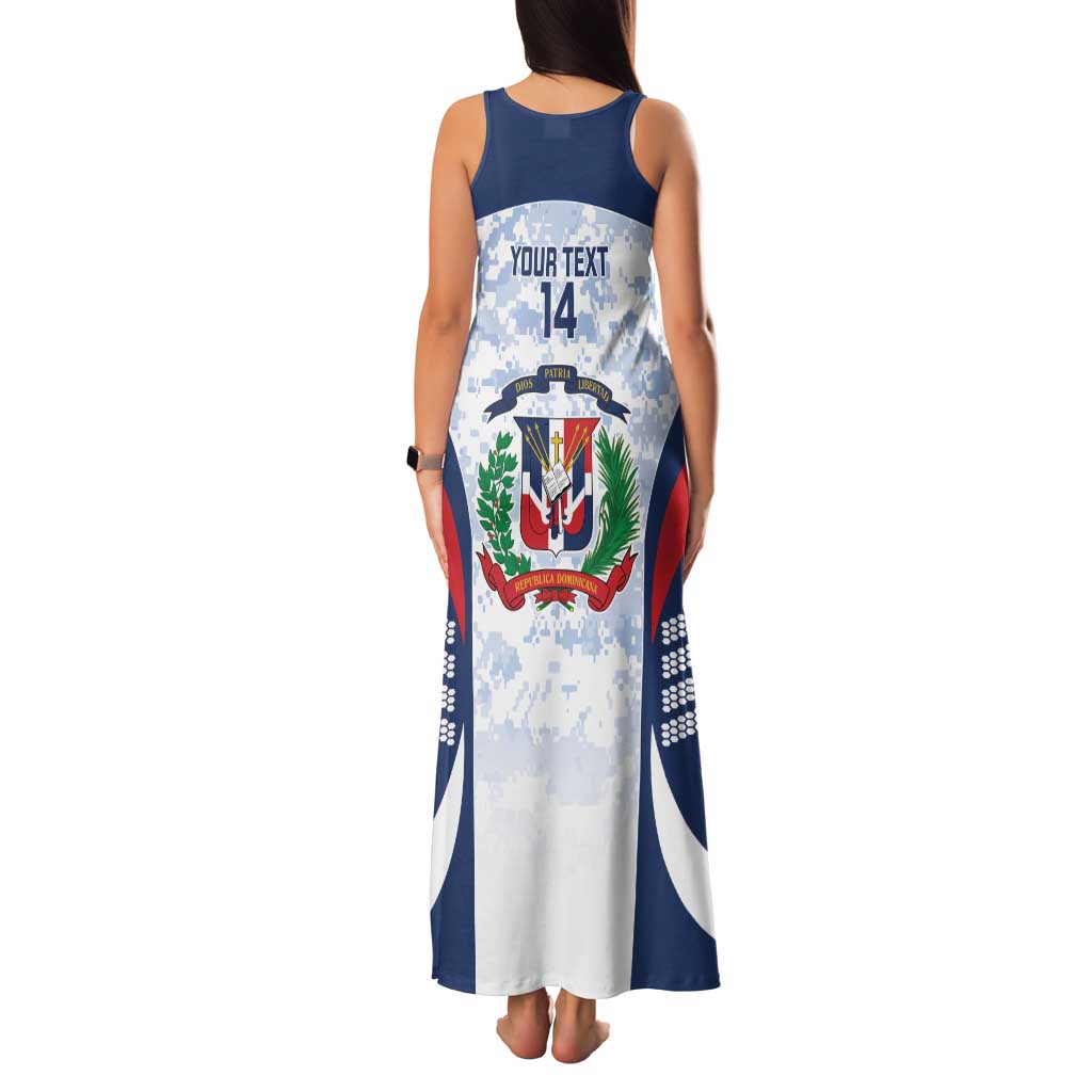 Custom Dominican Republic Football Family Matching Tank Maxi Dress and Hawaiian Shirt Vamos Los Quisqueyanos - Wonder Print Shop