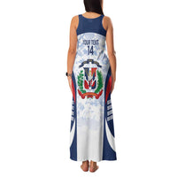 Custom Dominican Republic Football Family Matching Tank Maxi Dress and Hawaiian Shirt Vamos Los Quisqueyanos - Wonder Print Shop