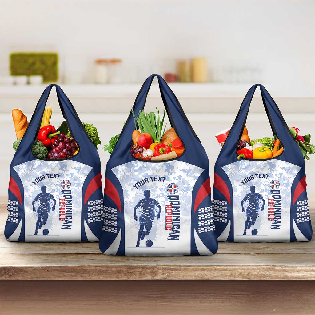 Custom Dominican Republic Football Grocery Bag Vamos Los Quisqueyanos - Wonder Print Shop