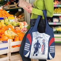 Custom Dominican Republic Football Grocery Bag Vamos Los Quisqueyanos - Wonder Print Shop