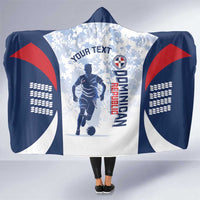 Custom Dominican Republic Football Hooded Blanket Vamos Los Quisqueyanos - Wonder Print Shop