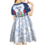Custom Dominican Republic Football Kid Short Sleeve Dress Vamos Los Quisqueyanos - Wonder Print Shop