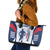 Custom Dominican Republic Football Leather Tote Bag Vamos Los Quisqueyanos - Wonder Print Shop