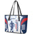 Custom Dominican Republic Football Leather Tote Bag Vamos Los Quisqueyanos - Wonder Print Shop