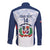 Custom Dominican Republic Football Long Sleeve Button Shirt Vamos Los Quisqueyanos - Wonder Print Shop