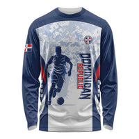 Custom Dominican Republic Football Long Sleeve Shirt Vamos Los Quisqueyanos - Wonder Print Shop