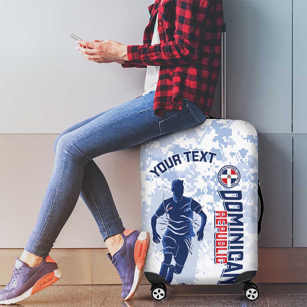 Custom Dominican Republic Football Luggage Cover Vamos Los Quisqueyanos - Wonder Print Shop