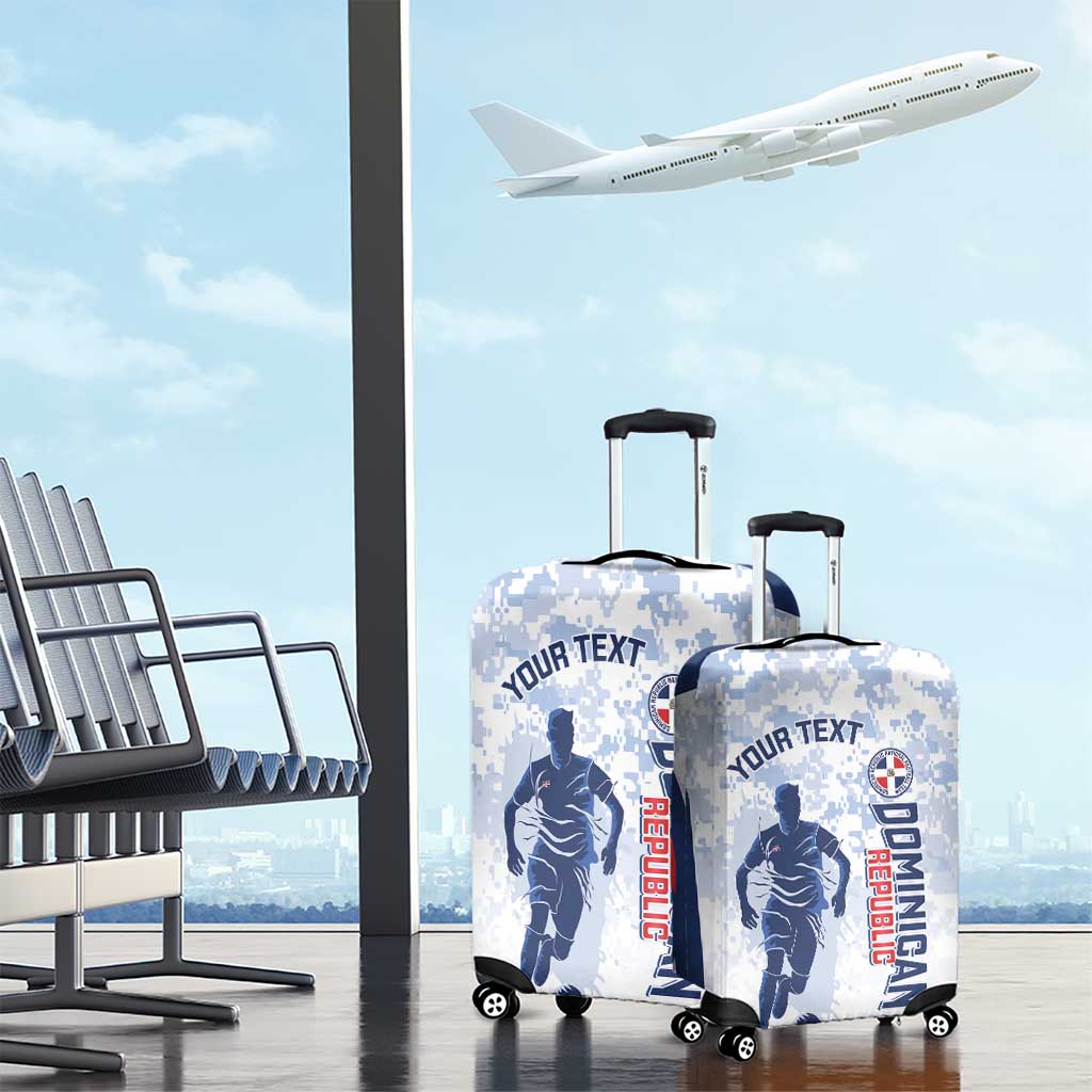 Custom Dominican Republic Football Luggage Cover Vamos Los Quisqueyanos - Wonder Print Shop