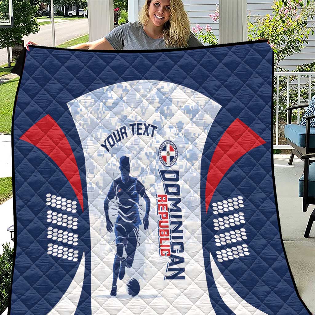 Custom Dominican Republic Football Quilt Vamos Los Quisqueyanos - Wonder Print Shop