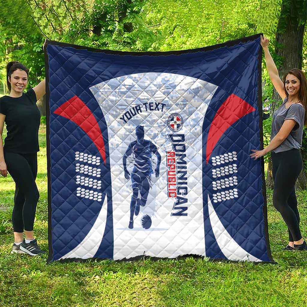 Custom Dominican Republic Football Quilt Vamos Los Quisqueyanos - Wonder Print Shop