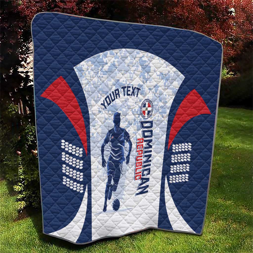 Custom Dominican Republic Football Quilt Vamos Los Quisqueyanos - Wonder Print Shop