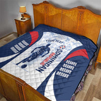 Custom Dominican Republic Football Quilt Vamos Los Quisqueyanos - Wonder Print Shop