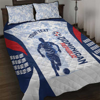 Custom Dominican Republic Football Quilt Bed Set Vamos Los Quisqueyanos - Wonder Print Shop