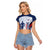 Custom Dominican Republic Football Raglan Cropped T Shirt Vamos Los Quisqueyanos - Wonder Print Shop
