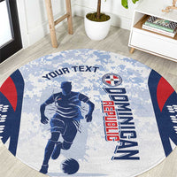 Custom Dominican Republic Football Round Carpet Vamos Los Quisqueyanos - Wonder Print Shop