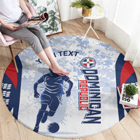 Custom Dominican Republic Football Round Carpet Vamos Los Quisqueyanos - Wonder Print Shop