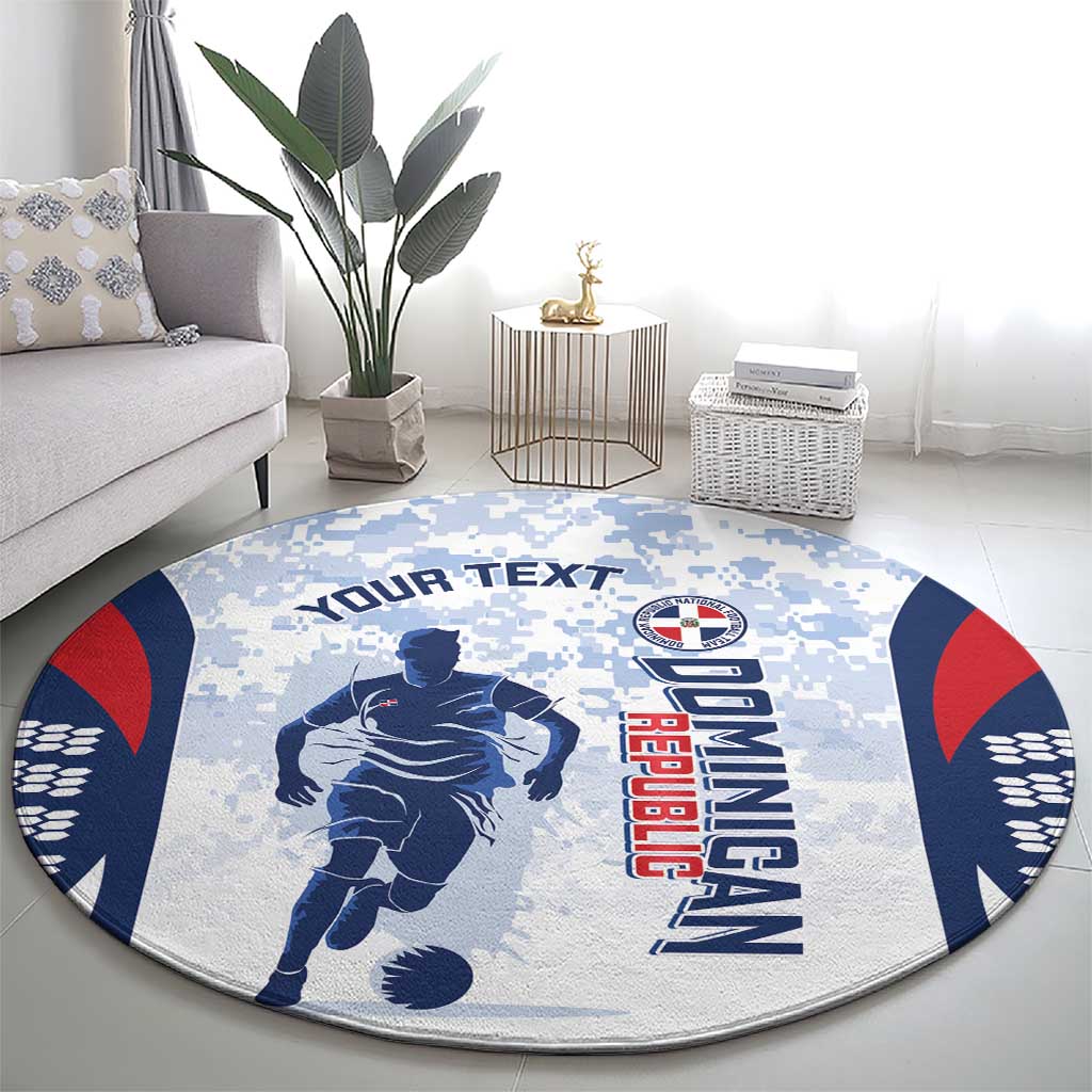 Custom Dominican Republic Football Round Carpet Vamos Los Quisqueyanos - Wonder Print Shop