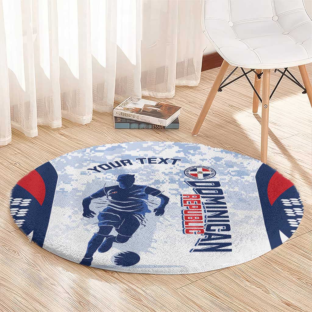 Custom Dominican Republic Football Round Carpet Vamos Los Quisqueyanos - Wonder Print Shop