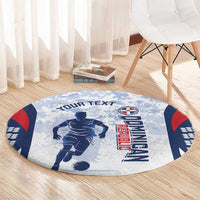 Custom Dominican Republic Football Round Carpet Vamos Los Quisqueyanos - Wonder Print Shop