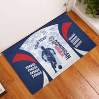 Custom Dominican Republic Football Rubber Doormat Vamos Los Quisqueyanos - Wonder Print Shop
