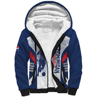 Custom Dominican Republic Football Sherpa Hoodie Vamos Los Quisqueyanos - Wonder Print Shop