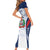 Custom Dominican Republic Football Short Sleeve Bodycon Dress Vamos Los Quisqueyanos - Wonder Print Shop