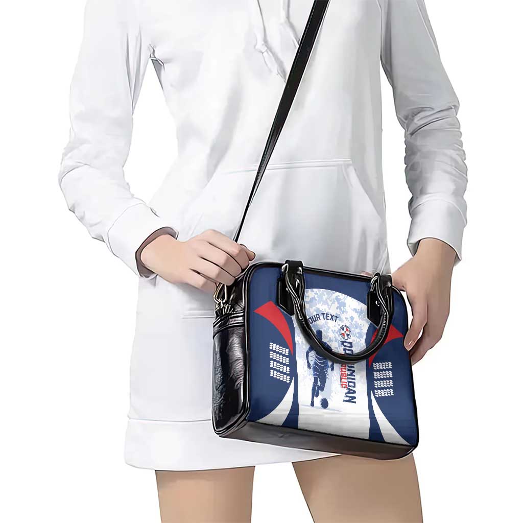 Custom Dominican Republic Football Shoulder Handbag Vamos Los Quisqueyanos - Wonder Print Shop